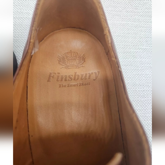 Finsbury Size 43 Brown Leather Oxford Dress Shoes Men - Picture 14 of 14